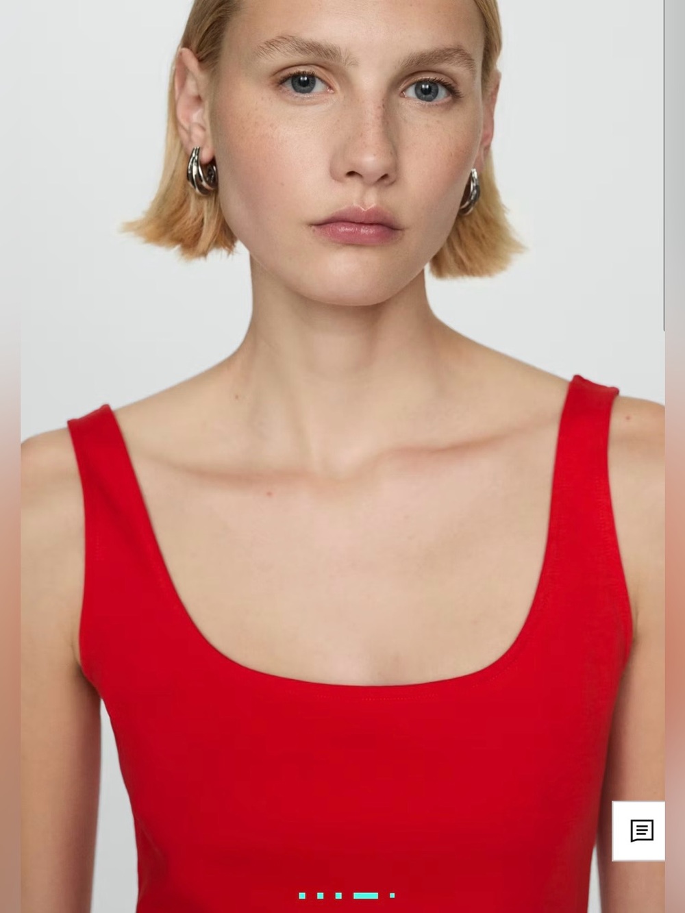 Mango- Red Scoop Neck Mini Dress - Picture 4 of 6